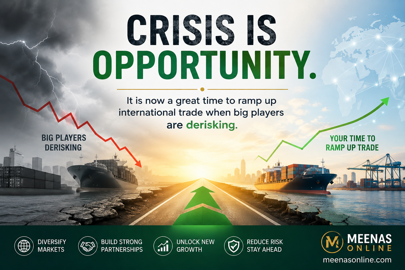 Crisis is opportunity: ramp up international trade while big players are derisking — Meenas Online